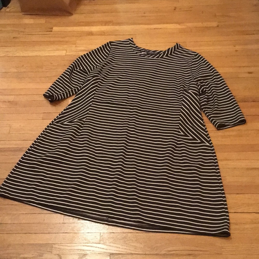 Black striped dress